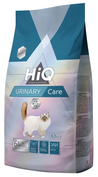 Сухой диетический корм для профилактики и лечения МКБ у взрослых котов HiQ Urinary care 6,5 кг