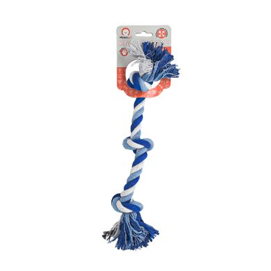 Іграшка для собак MISOKO&CO Коротка мотузка з вузлом, blue, 38 cm