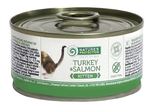 Nature's Protection Kitten Turkey&Salmon 100г