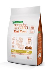 Сухой беззерновой корм для взрослых собак с рыжим окрасом шерсти, для малых пород Superior Care Red Coat Grain Free Adult Small Breeds with Salmon 1.5 кг