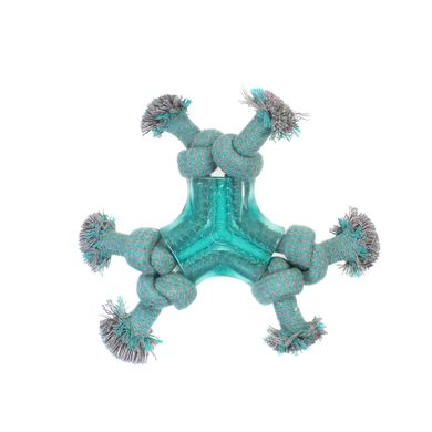 Іграшка для собак MISOKO&CO Жувальна гумка з вузлами з мотузки, light blue, 20 cm