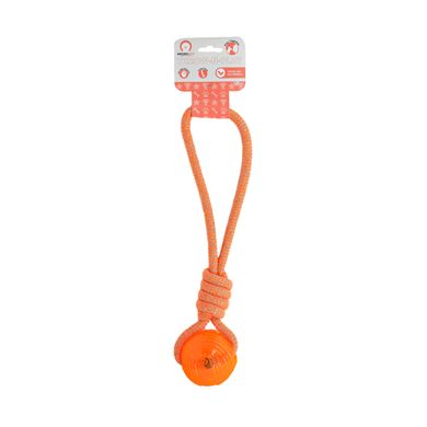 Игрушка для собак MISOKO&CO Веревка с мячом, orange, 43 cm