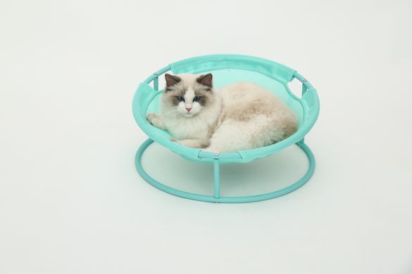 Складной лежак для домашних животных MISOKO Pet bed round, 45x45x22 cm, mint