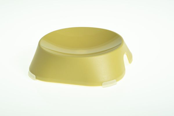 FIBOO Плоская миска с антискользящими накладками Flat Bowl, желтый