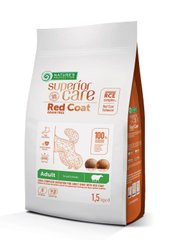 Сухой беззерновой корм для взрослых собак с рыжим окрасом шерсти, для малых пород Superior Care Red Coat Grain Free Adult Small Breeds with Lamb 1.5 кг