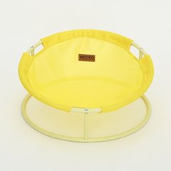 Складаний лежак для домашніх тварин MISOKO Pet bed round, 45x45x22 cm, yellow