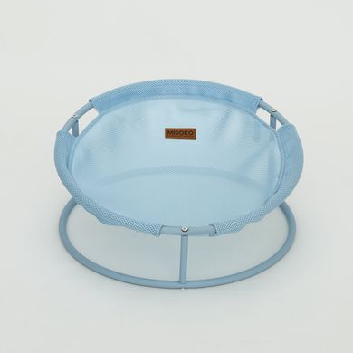 Складаний лежак для домашніх тварин MISOKO Pet bed round, 45x45x22 cm, light blue