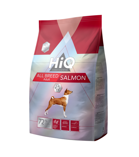 Сухой корм для взрослых собак всех пород HiQ All Breed Adult Salmon 2,8кг