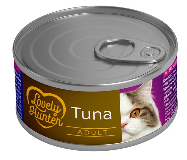 Вологий корм для дорослих котів із тунцем Lovely Hunter Adult cats with Tuna, 85 г