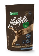 Сухой беззерновой корм для стерилизованых взрослых кошек с белой рыбой Lifestyle Grain Free White Fish Sterilised Adult Cat 400г