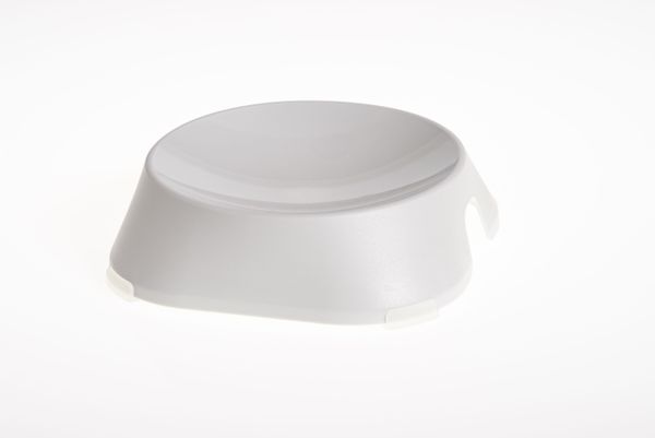 FIBOO Пласка миска з антиковзними накладками Flat Bowl, білий