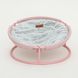 Складной лежак для домашних животных MISOKO Pet bed round plush, 45x45x22 cm, pink