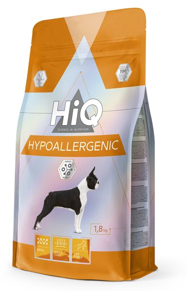 Сухой корм для взрослых собак всех пород с чувствительным пищеварением HiQ Hypoallergenic 1,8кг