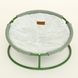 Складной лежак для домашних животных MISOKO Pet bed round plush, 45x45x22 cm, light green