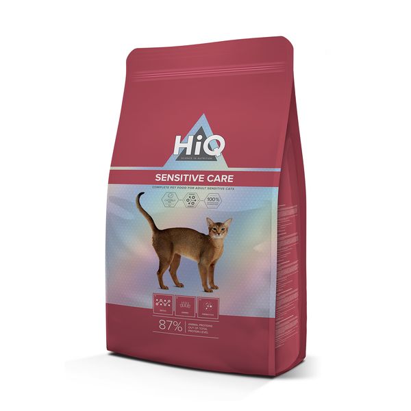 Сухой корм для взрослых кошек с чувствительным пищеварением HiQ Sensitive care 6,5 кг