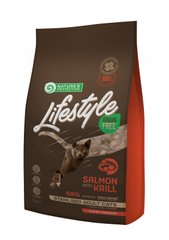 Сухой беззерновой корм для стерилизованых взрослых кошек с лососем Lifestyle Grain Free Salmon with krill Sterilised Adult Cat 1.5кг