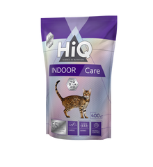 Сухий корм для дорослих котів мешкаючих у будинку HiQ Indoor care 400 г