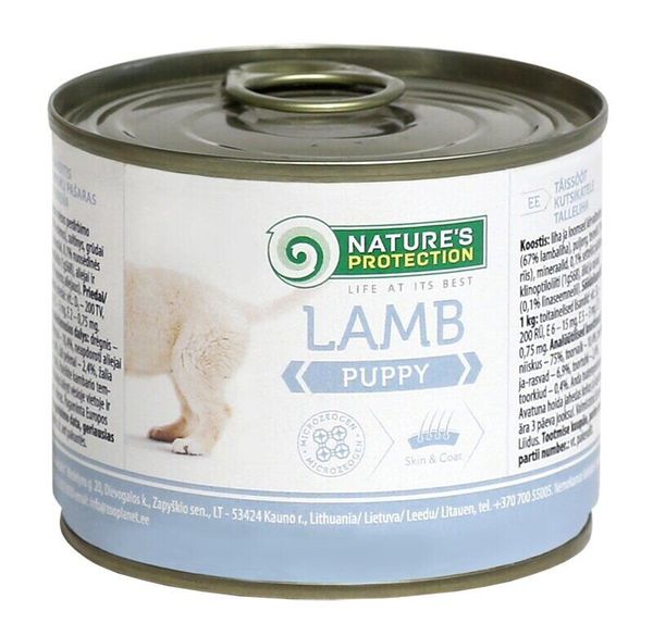 Влажный корм для щенков всех пород с ягненком Nature's Protection Puppy Lamb 200г