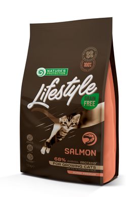 Сухой беззерновой корм для котят с лососем Lifestyle Grain Free Salmon Kitten 1,5кг
