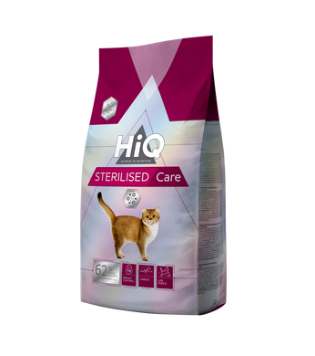 Сухий корм для дорослих стерилізованих кішок та кастрованих котів HiQ Sterilised care 1.8kg