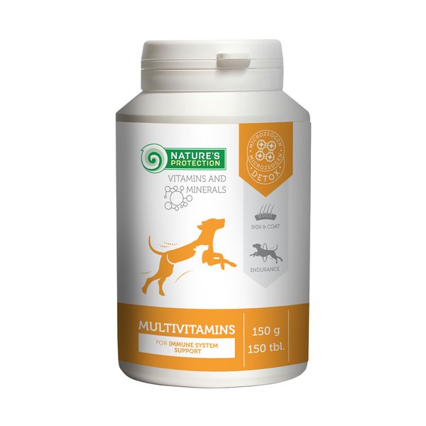 Мультивитаминная добавка к корму для собак Nature's Protection Multivitamins, 150 табл.