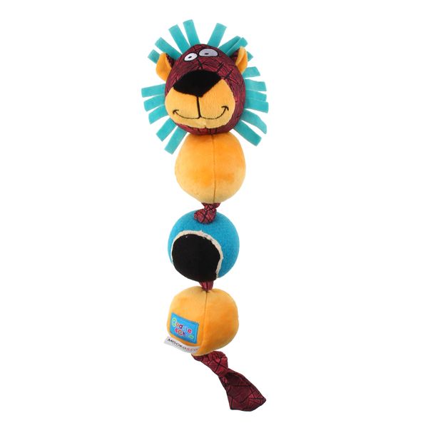 Игрушка для собак MISOKO&CO Лев с мячиками, плюшевая, 18,5х6х4,5 cm