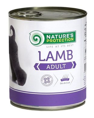 Влажный корм для взрослых собак всех пород с ягненком Nature's Protection Adult Lamb 400г