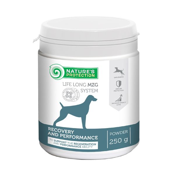 Харчова добавка для відновлення та підтримки здоров'я собак Nature's Protection Recovery and performance formula, 250 г