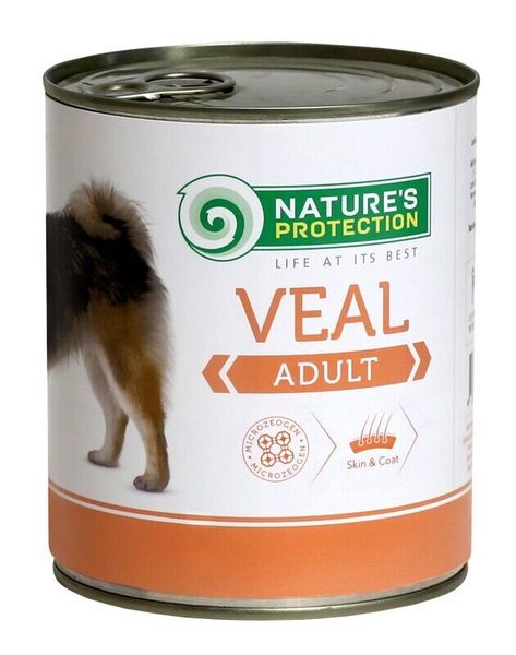 Вологий корм для дорослих собак всіх порід з телятиною Nature's Protection Adult Veal 400г