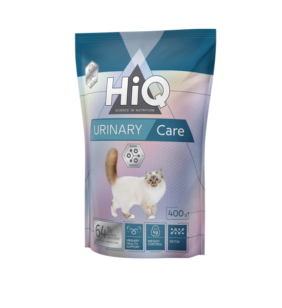 Сухий дієтичний корм для профілактики та лікування СКХ у дорослих котів HiQ Urinary care 400g