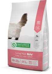 Сухий корм для дорослих котів з довгою шерстю Nature's Protection Long hair 7кг