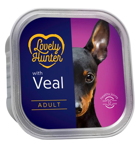 Вологий корм для дорослих собак з телятиною Lovely Hunter Adult Veal 150 г