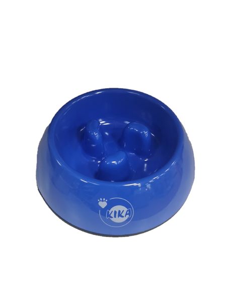 Миска для медленного питания для собак KIKA, синяя, размер L