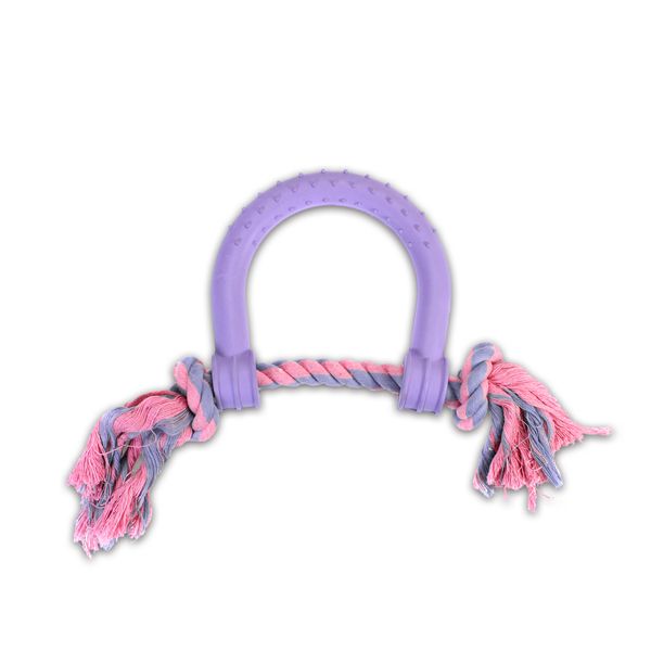 Игрушка для собак MISOKO&CO Подкова с веревкой, purple, 30х15 cm