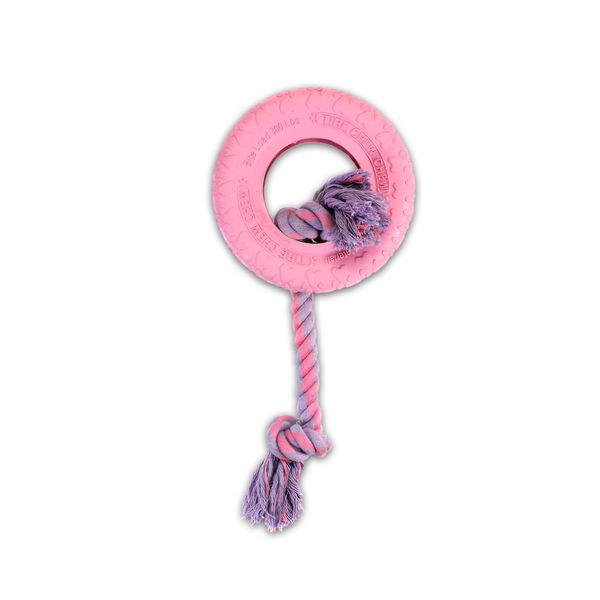 Іграшка для собак MISOKO&CO Кільце з мотузкою, pink, 30.5x13.5 cm