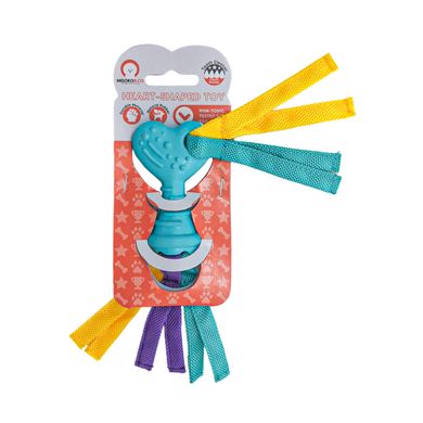 Іграшка MISOKO&CO у формі серця з мотузкою для собак, light blue, 28 cm