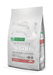 Сухий беззерновий корм для цуценят (стартер) всіх порід з білим забарвленням шерсті Superior Care White Dogs Grain Free Starter All Breeds 10кг