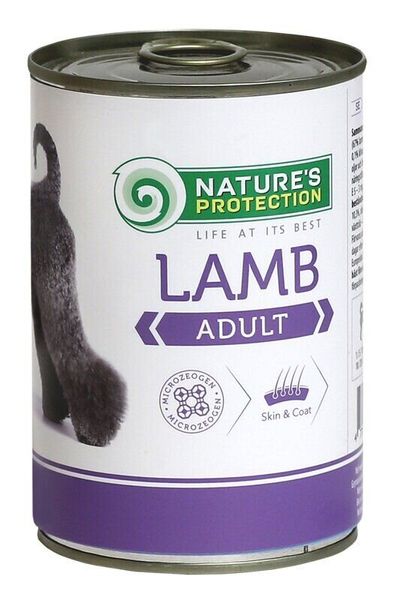 Вологий корм для дорослих собак всіх порід з ягнятиною Nature's Protection Adult Lamb 800г