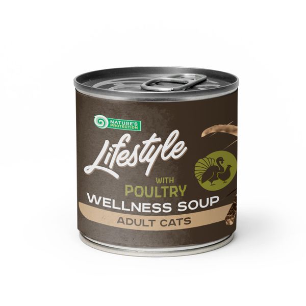 Суп для домашніх довгошерстих котів з куркою та індичкою NP Lifestyle Longhaired Poultry, 140мл