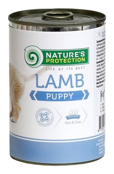 Влажный корм для щенков всех пород с ягненком Nature's Protection Puppy Lamb 800г