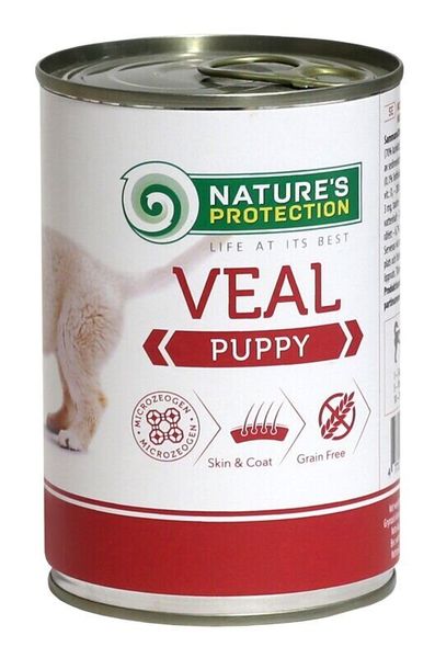Влажный корм для щенков всех пород с телятиной Nature's Protection Puppy Veal 800г