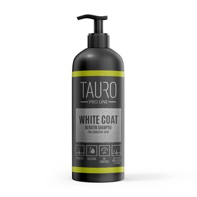 Для собак и кошек с белой шерстью, сохранение цвета, увлажнение, питание White coat Keratin Shampoo 1000мл
