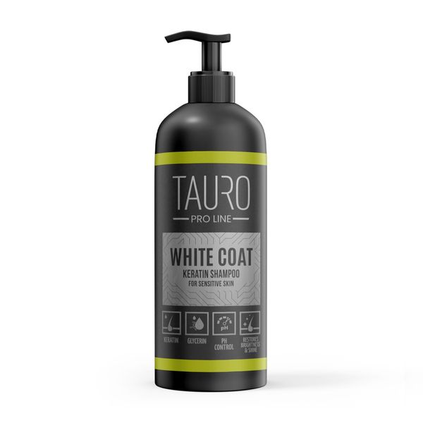 Для собак і кішок з білою шерстю, збереження кольору, зволоження, живлення White coat Keratin Shampoo 1000мл