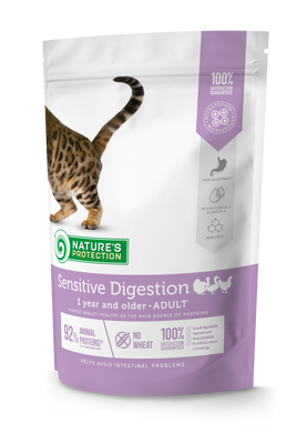 Сухой корм для взрослых кошек с чувствительным пищеварением Nature's Protection Sensitive Digestion 400г