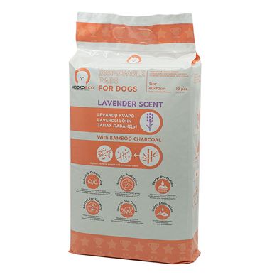 Misoko&Co Одноразовые пеленки для собак с углем и ароматом лаванды, 60*90 см
