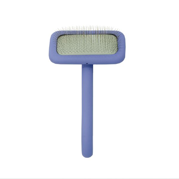 Розчіска-щітка дерев'яна прямокутна Tauro Pro Line, зубці 11 мм, purple, M