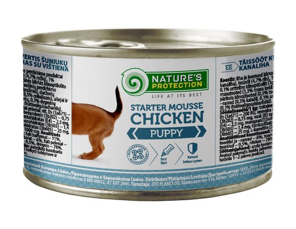 Мус для цуценят Nature's Protection Puppy Starter Mousse Chicken 200 г