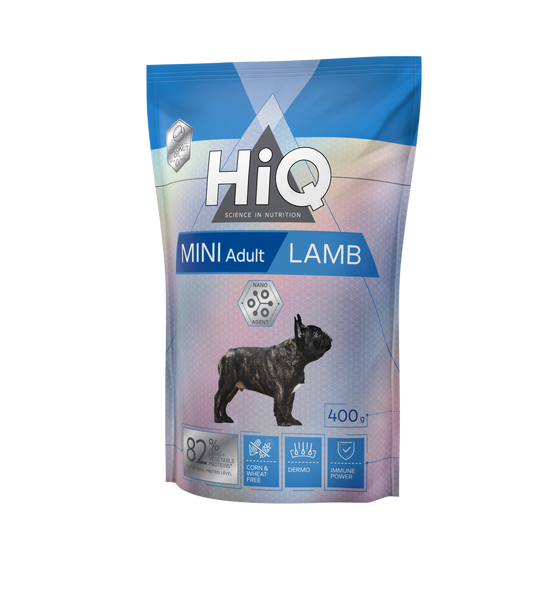Сухой корм для взрослых собак малых пород HiQ Mini Adult Lamb 400g