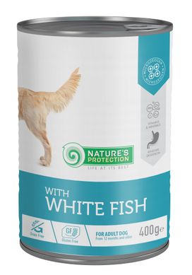 Влажный корм для взрослых собак с белой рыбой Nature's Protection with White Fish 400 г