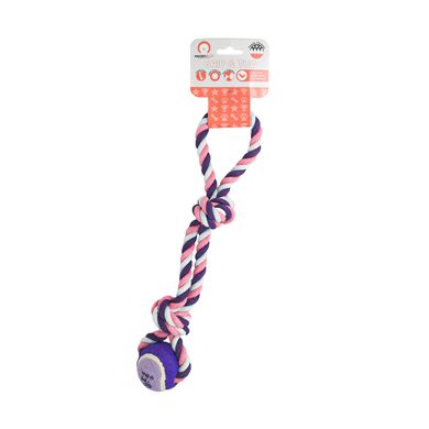Іграшка для собак MISOKO&CO М'яч з мотузкою, purple, 40 cm